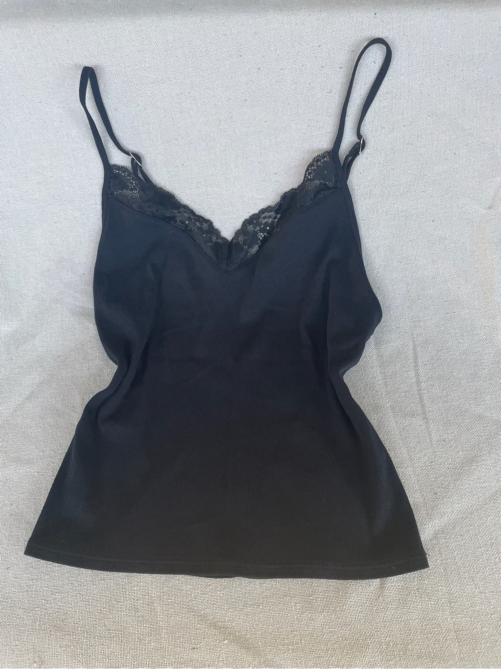 Victoria's Secret Black Lace-Trim Spaghetti-Strap Camisole